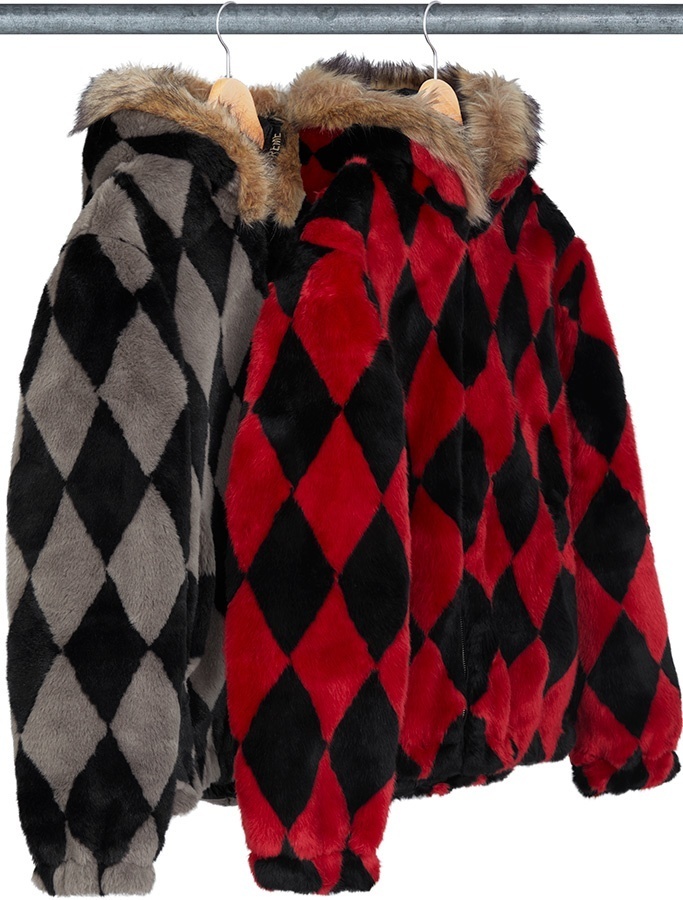 Diamond Faux Fur Jacket
